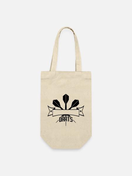 logo text spielen darts verein club werfen dart pf - Geschenkbeutel für Flaschen - Natur