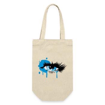A colored eye with long eyelashes - Gift Bag for Bottles - nature - Front