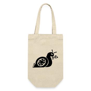 Turbo-Schnecken-Shirt - Geschenkbeutel für Flaschen - Natur - Vorne