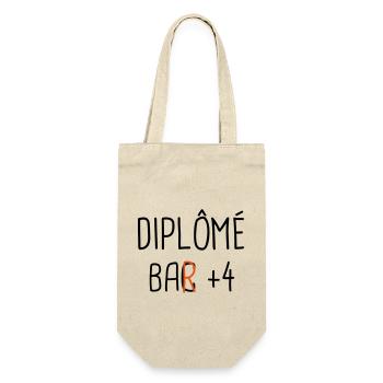 bar + 4, cadeau alcool, apéro, alcool, bar, whisky - Sac à bouteille - nature - Devant