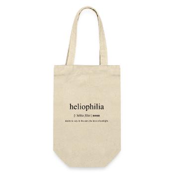 Heliophilia (Sonnenphilie) Definition Dictionary - Geschenkbeutel für Flaschen - Natur - Vorne