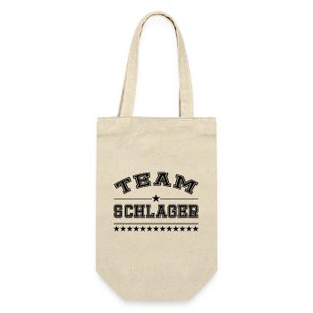 Team Schlager  - Geschenkbeutel für Flaschen - Natur - Vorne