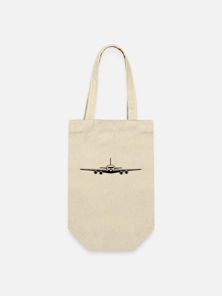 flugzeug - Geschenkbeutel für Flaschen - Natur