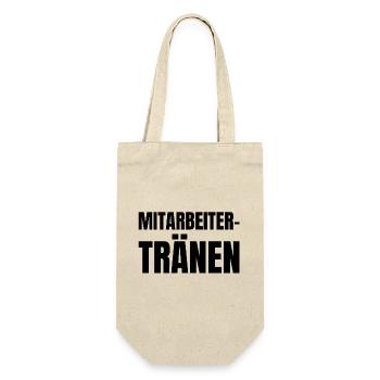 Mitarbeitertränen fieser Chef Tasse - Geschenkbeutel für Flaschen - Natur - Vorne