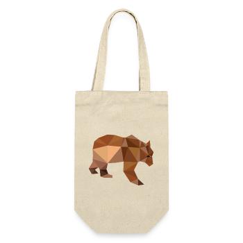 Bär - Geschenkbeutel für Flaschen - Natur - Vorne