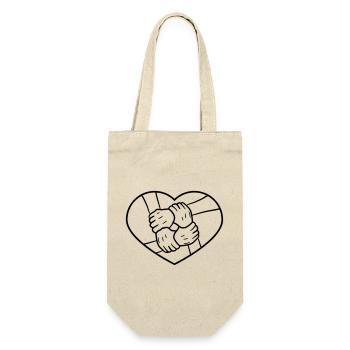 love heart symbol 4 friends holding hands team cre - Gift Bag for Bottles - nature - Front
