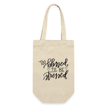 Too blessed, to be stressed - Gift Bag for Bottles - nature - Front