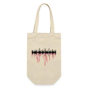 blut tonspur tropfen graffiti spiegelung ton play - Geschenkbeutel für Flaschen - Natur - Vorne