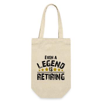 Legend Rente Pension Ruhestand Pensionist Geschenk - Geschenkbeutel für Flaschen - Natur - Vorne