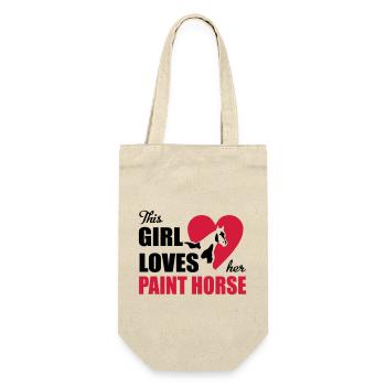 Paint Horse - Geschenkbeutel für Flaschen - Natur - Vorne