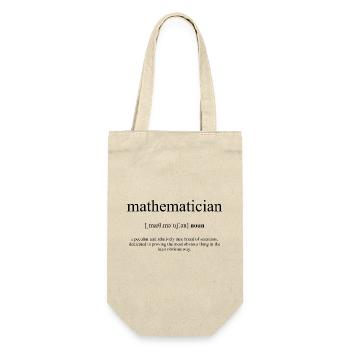 Mathematician (Mathematiker) Definition Dictionary - Geschenkbeutel für Flaschen - Natur - Vorne