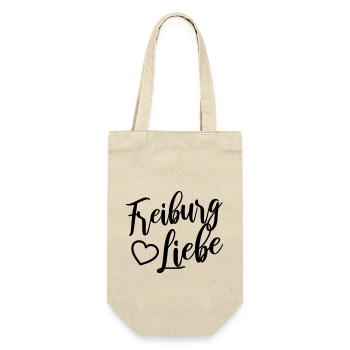 Freiburg Liebe - Geschenkbeutel für Flaschen - Natur - Vorne