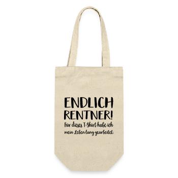 Rentner - Geschenkbeutel für Flaschen - Natur - Vorne