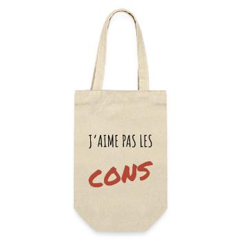 J’aime pas les cons - Sac à bouteille - nature - Devant