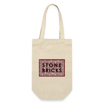 stone bricks - Backsteine - Geschenkbeutel für Flaschen - Natur - Vorne