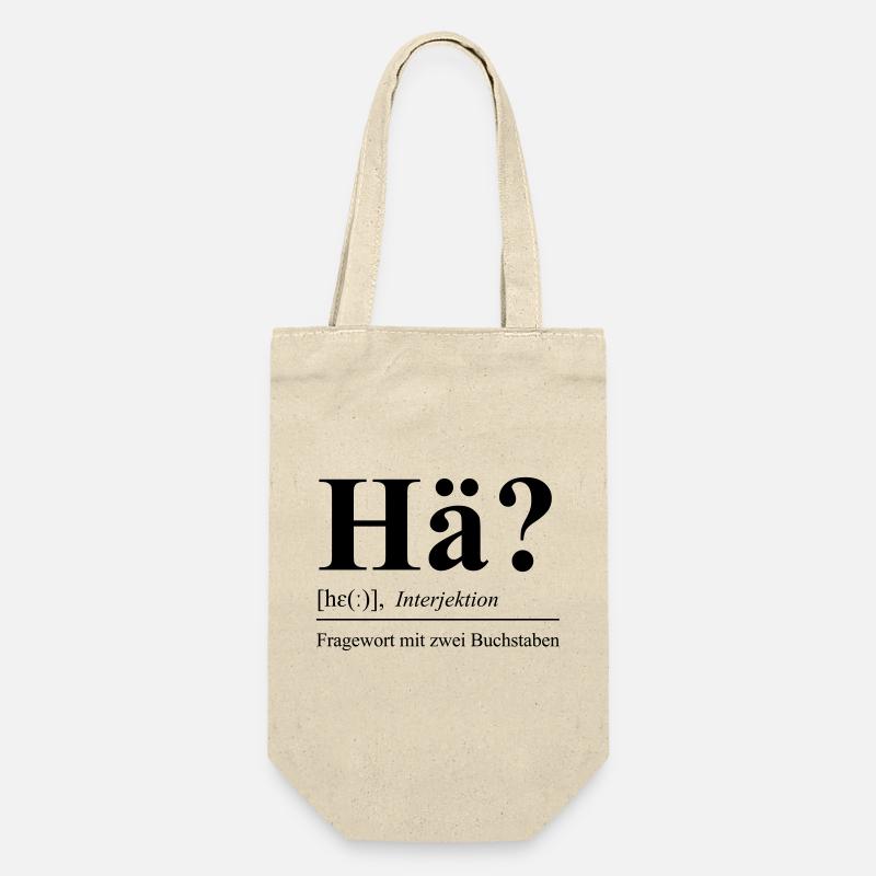 Hä? - Geschenkbeutel für Flaschen - Natur
