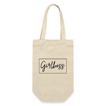 Girlboss - Für alle selbstständigen Frauen - Geschenkbeutel für Flaschen - Natur - Vorne