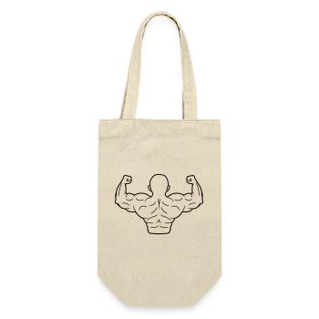 Strong poor bald head - Gift Bag for Bottles - nature - Front