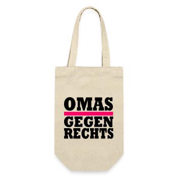 Omas Gegen Rechts - Geschenkbeutel für Flaschen - Natur - Vorne