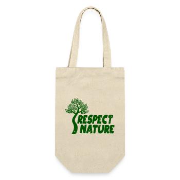 Respect Nature - Geschenkbeutel für Flaschen - Natur - Vorne