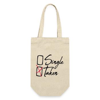 Vergeben Single Taken - Geschenkbeutel für Flaschen - Natur - Vorne