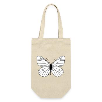 Papillon blanc - Sac à bouteille - nature - Devant