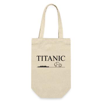 Titanisch - Geschenkbeutel für Flaschen - Natur - Vorne