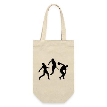 Leichtathletik - Geschenkbeutel für Flaschen - Natur - Vorne