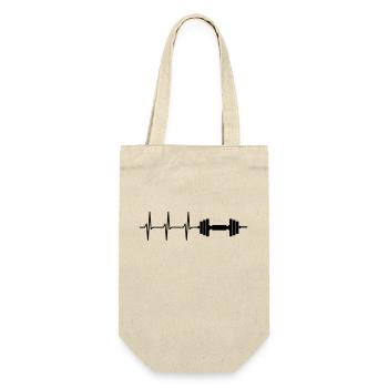 heartbeat dumbbell workout - Gift Bag for Bottles - nature - Front