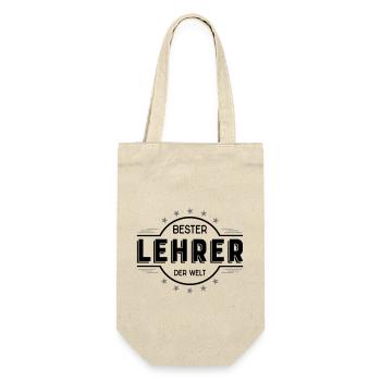 lehrer - Geschenkbeutel für Flaschen - Natur - Vorne