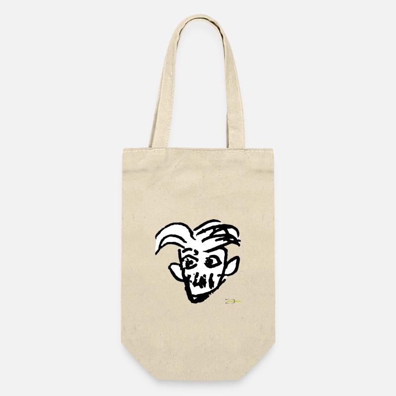 Men's Head Drawing Hans Erwin SW - Gift Bag for Bottles - nature