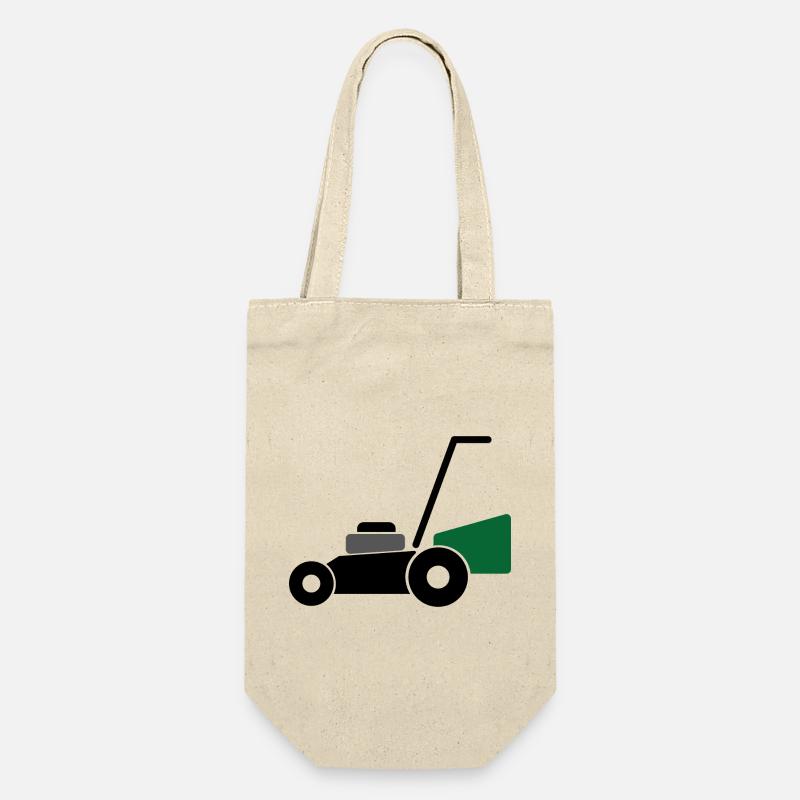Rasenmäher - Geschenkbeutel für Flaschen - Natur