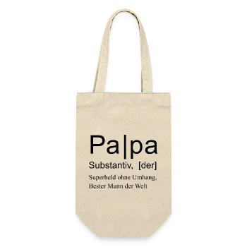 papa définition drôle cadeau sort fête des pères pa - Sac à bouteille - nature - Devant