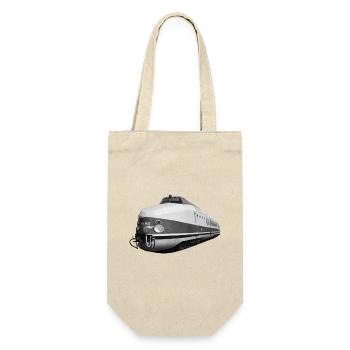 Multiple unit VT18.16 Reichsbahn locomotive Karlex - Gift Bag for Bottles - nature - Front