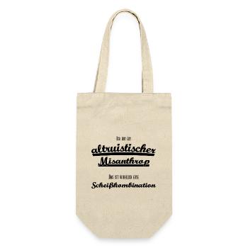 Altruistischer Misanthrop (sw) - Geschenkbeutel für Flaschen - Natur - Vorne