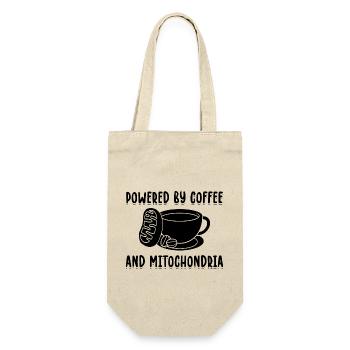 Mitochondrien & Kaffee | Biologen Student Geschenk - Geschenkbeutel für Flaschen - Natur - Vorne