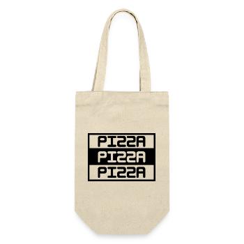 pizza - Geschenkbeutel für Flaschen - Natur - Vorne