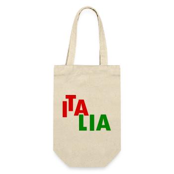 Italien flagge - Geschenkbeutel für Flaschen - Natur - Vorne