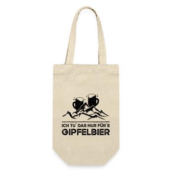 Ich tu das nur für Gipfelbier Wanderung Wander weg - Geschenkbeutel für Flaschen - Natur - Vorne