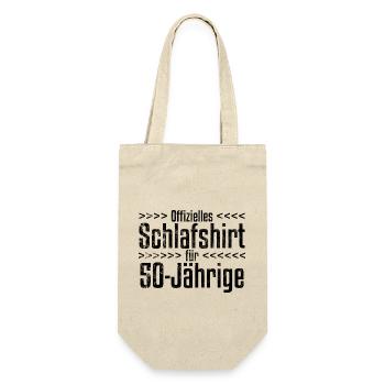 Offizielles Schlafshirt Für 50-Jährige - Geschenkbeutel für Flaschen - Natur - Vorne