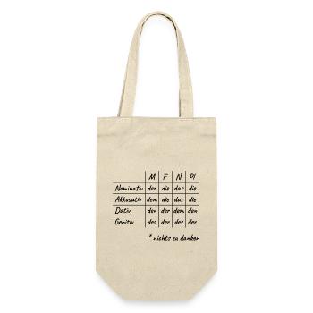 Lustiges Deutsche Grammatik Hilfe Deutsch Lehrer - Geschenkbeutel für Flaschen - Natur - Vorne