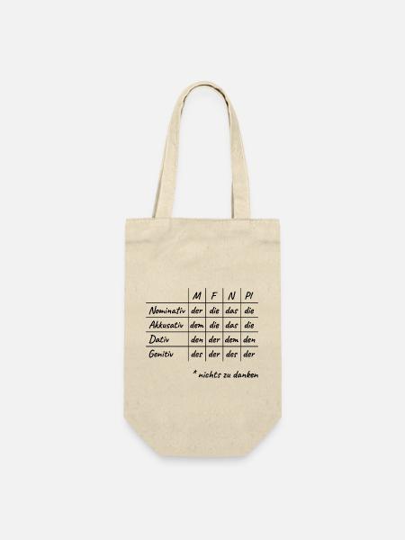 Lustiges Deutsche Grammatik Hilfe Deutsch Lehrer - Geschenkbeutel für Flaschen - Natur