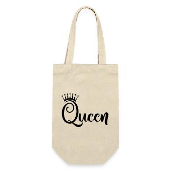 Queen - Geschenkbeutel für Flaschen - Natur - Vorne