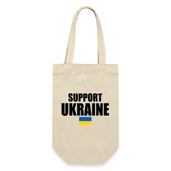 Support ukraine - Geschenkbeutel für Flaschen - Natur - Vorne