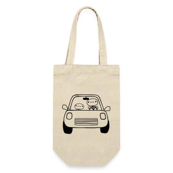 Papa Child Car - Gift Bag for Bottles - nature - Front