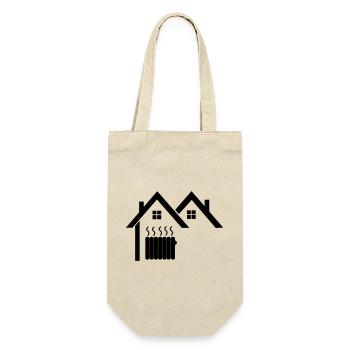 Chauffage de la maison chauffage central chauffage central logo - Sac à bouteille - nature - Devant