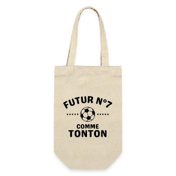 Cadeau bébé foot Futur 7 - Sac à bouteille - nature - Devant