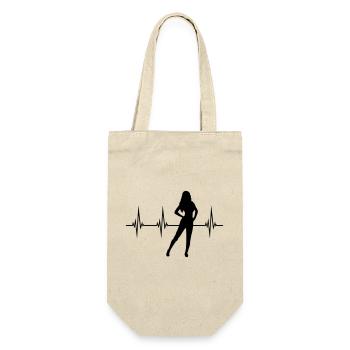 Heartbeat Hot Girl - Gift Bag for Bottles - nature - Front