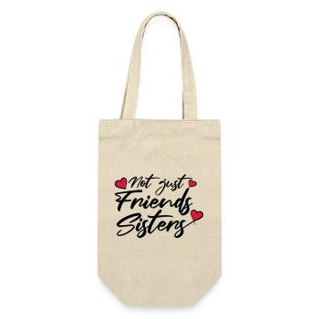 Hearts Friends Sisters - Gift Bag for Bottles - nature - Front