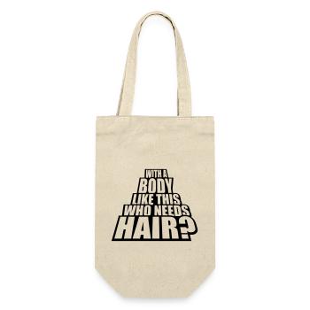 Qui a besoin de cheveux en disant - Sac à bouteille - nature - Devant